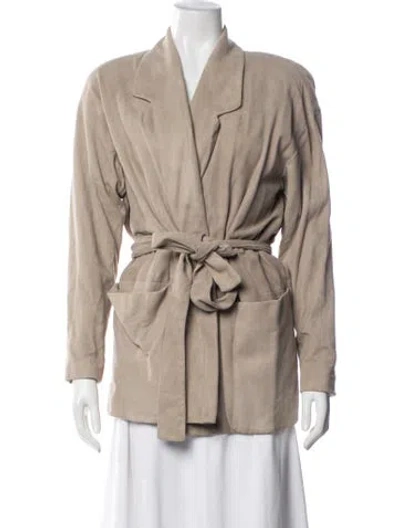 Pre-owned Donna Karan Vintage 1980's Jacket In Neutrals