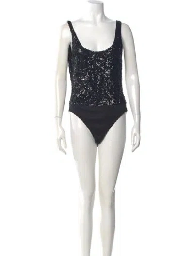 Pre-owned Donna Karan Vintage 1990's Bodysuit In Black