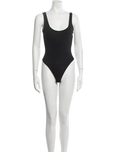 Pre-owned Donna Karan Vintage 1990's Bodysuit In Black