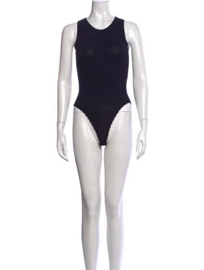 Pre-owned Donna Karan Vintage 1990's Bodysuit In Brown