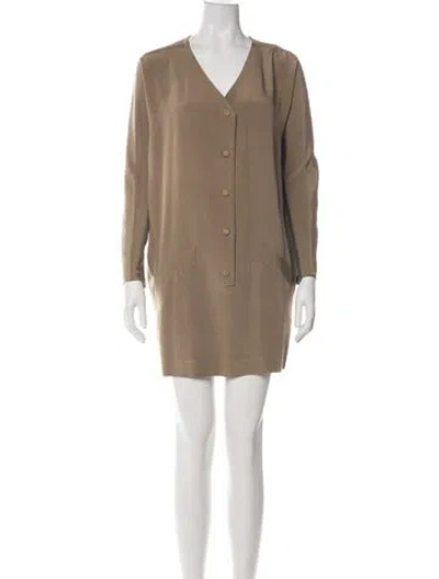 Pre-owned Donna Karan Vintage 1990's Button-up Top In Neutral
