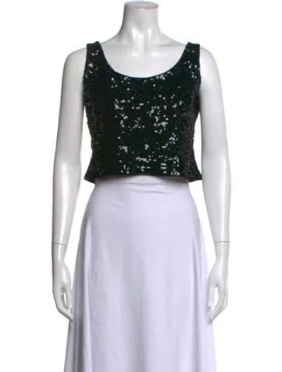 Pre-owned Donna Karan Vintage 1990's Crop Top In Blue