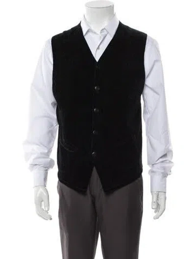 Pre-owned Donna Karan Vintage 1990's Sweater Vest In Black