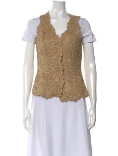 Pre-owned Donna Karan Vintage 1990's Top In Neutral