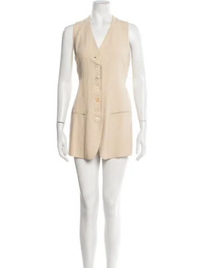 Pre-owned Donna Karan Vintage 1990's Vest In Neutrals