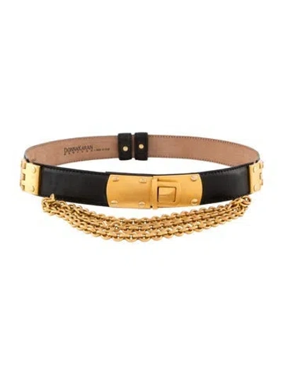 Pre-owned Donna Karan Vintage 1990's Waist Belt In Black