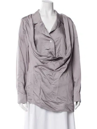 Pre-owned Donna Karan Vintage 2000's Blouse W/ Tags In Purple