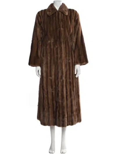 Pre-owned Donna Karan Vintage 2000's Fur Coat In Brown