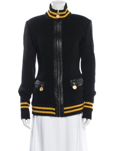 Pre-owned Donna Karan Vintage 2000's Sweater In Black/yellow