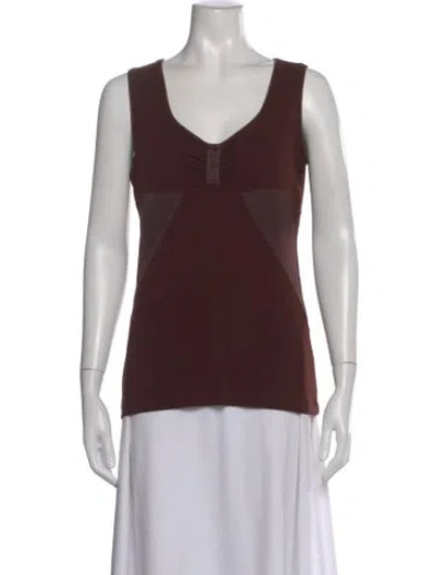 Pre-owned Donna Karan Vintage 2000's Top In Brown