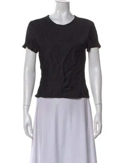 Pre-owned Donna Karan Vintage Crew Neck T-shirt In Black