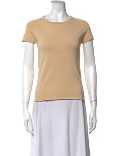 Pre-owned Donna Karan Vintage Crew Neck T-shirt In Neutrals