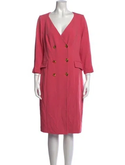 Pre-owned Donna Karan Vintage Knee-length Dress In Pink