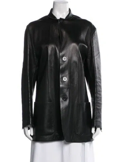 Pre-owned Donna Karan Vintage Lambskin Jacket In Green