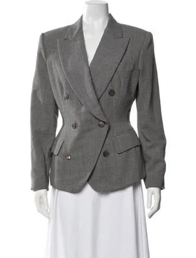 Pre-owned Donna Karan Vintage Late 1980's - Early 1990's Blazer In Grey