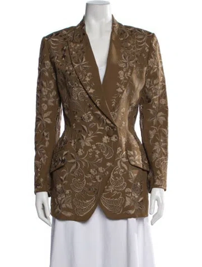 Pre-owned Donna Karan Vintage Late 1990's - Early 2000's Blazer In Brown