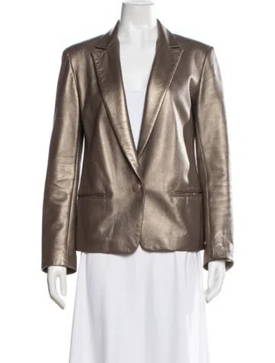 Pre-owned Donna Karan Vintage Late 1990's - Early 2000's Blazer In Brown/metallic