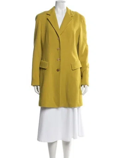 Pre-owned Donna Karan Vintage Late 1990's - Early 2000's Coat In Yellow