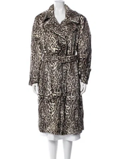 Pre-owned Donna Karan Vintage Late 2000's - Early 2010's Fur Coat In Brown/neutrals
