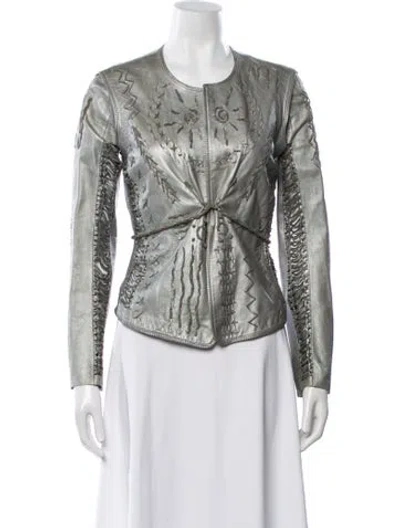 Pre-owned Donna Karan Vintage Late 2000's - Early 2010's Jacket In Silver