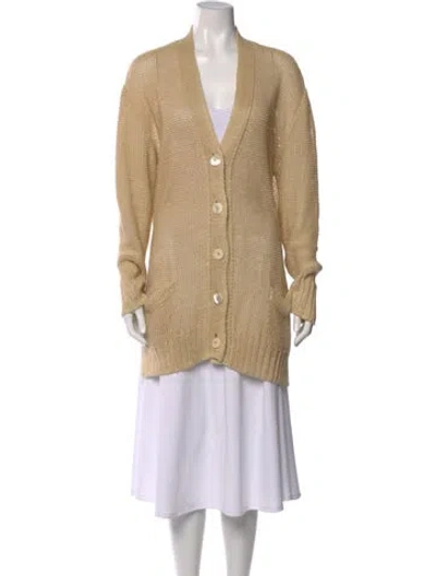 Pre-owned Donna Karan Vintage Linen Sweater In Neutral