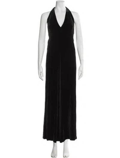 Pre-owned Donna Karan Vintage Long Dress In Black