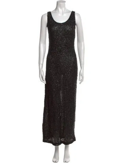 Pre-owned Donna Karan Vintage Long Dress In Black