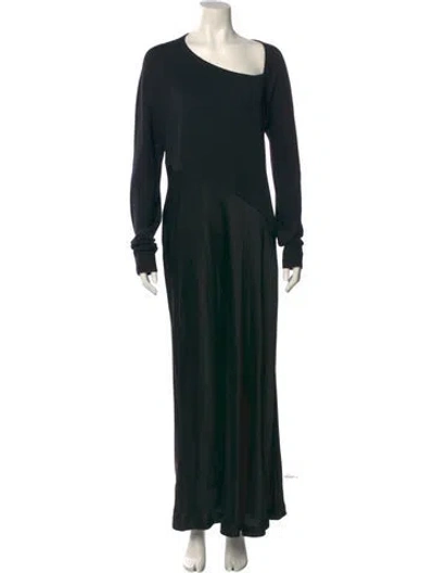 Pre-owned Donna Karan Vintage Long Dress In Black