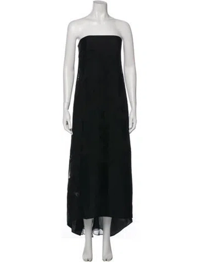 Pre-owned Donna Karan Vintage Long Dress In Black