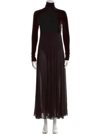 Pre-owned Donna Karan Vintage Long Dress In Black