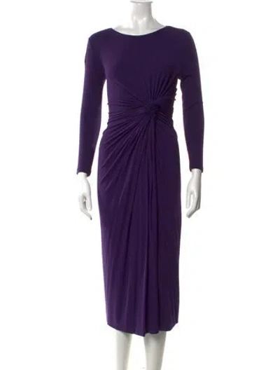 Pre-owned Donna Karan Vintage Midi Length Dress In Purple