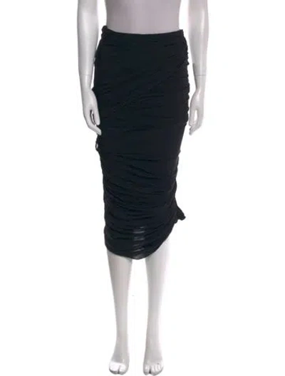 Pre-owned Donna Karan Vintage Midi Length Skirt In Black