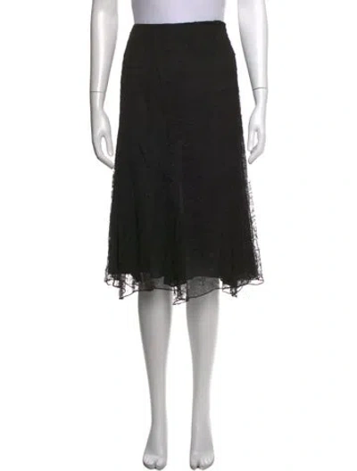 Pre-owned Donna Karan Vintage Midi Length Skirt In Black