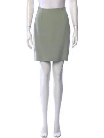 Pre-owned Donna Karan Vintage Mini Skirt In Green