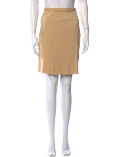 Pre-owned Donna Karan Vintage Mini Skirt In Yellow