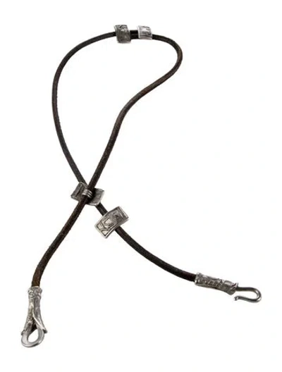 Pre-owned Donna Karan Vintage Skinny Waist Belt In Brown