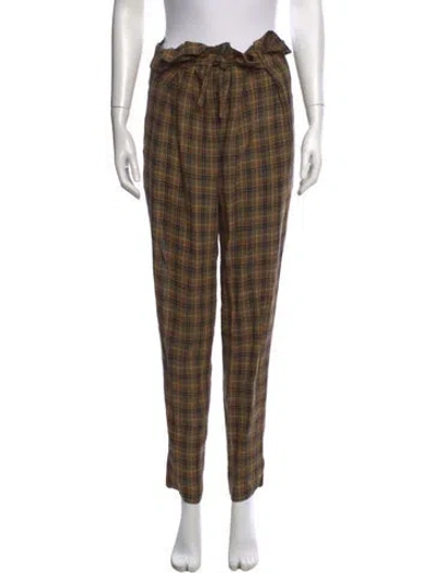 Pre-owned Donna Karan Vintage Straight Leg Pants In Brown