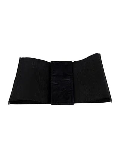 Pre-owned Donna Karan Vintage Wide Waist Belt In Black