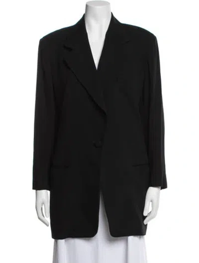 Pre-owned Donna Karan Vintage Wool Blazer In Brown