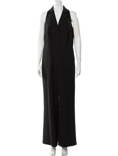 Pre-owned Donna Karan V-neck Jumpsuit In Black