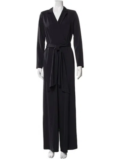 Pre-owned Donna Karan V-neck Jumpsuit In Black