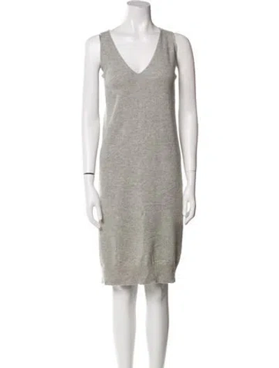 Pre-owned Donna Karan V-neck Sleeveless Tunic In Gray
