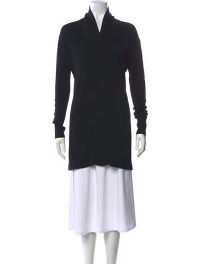 Pre-owned Donna Karan V-neck Sweater In Black