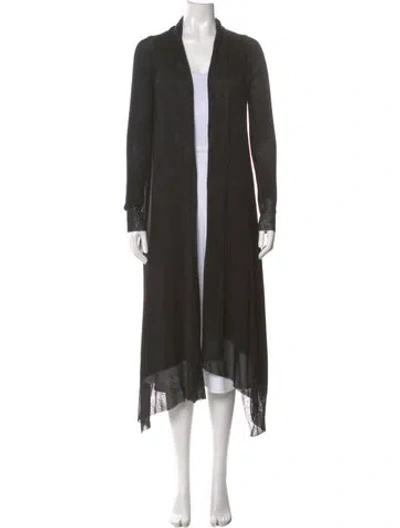Pre-owned Donna Karan V-neck Sweater In Green