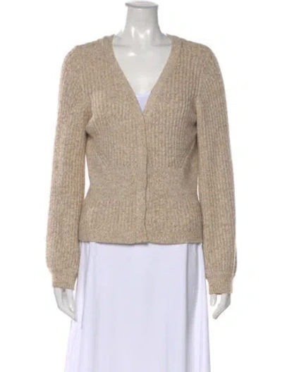 Pre-owned Donna Karan V-neck Sweater In Neutral
