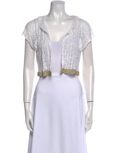 Pre-owned Donna Karan V-neck Sweater In Neutral