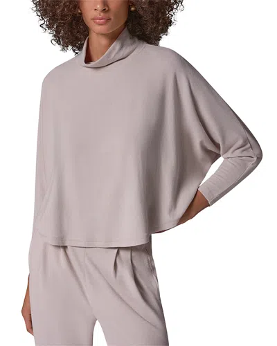Donna Karan Weekend Brushed Jersey Dolman Sleeve Top In Gray