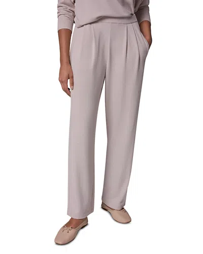 Donna Karan Weekend Brushed Jersey Pleated Pants In Gray