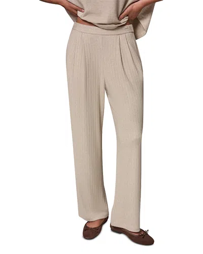 Donna Karan Weekend Brushed Rib Pull On Pants In Neutral
