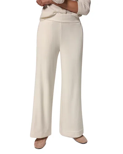 Donna Karan Weekend Corduroy High Rise Wide Leg Pants In White